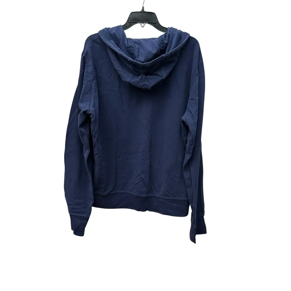 Polo Ralph Lauren Vintage Hoodie Men XL Full Zip Blue Big Pony Dead Stock EF14-8